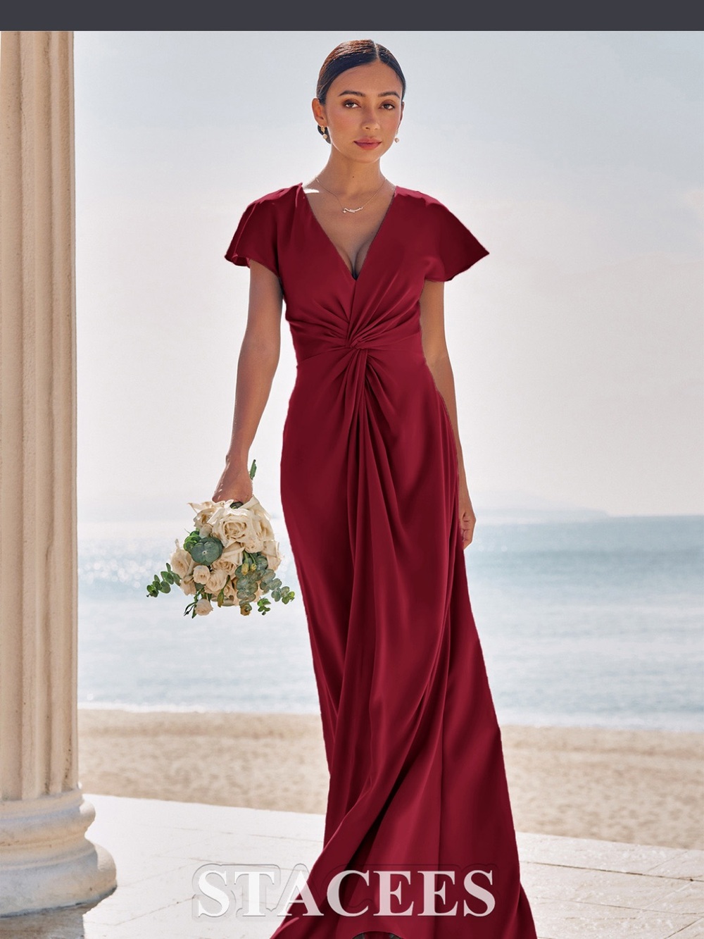 Stacees Sheath Column Bridesmaid Dress - Size 4